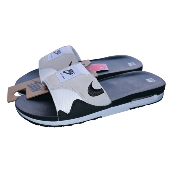 Nike Men's Air Max 1 Slide Size 18 Slippers Sandals Black/Gray/White DH0295-102 - Picture 9 of 11